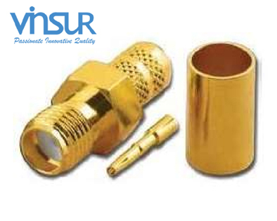 11521016 -- RF CONNECTOR - 50OHMS, SMA FEMALE, STRAIGHT, CRIMP TYPE, LMR-240 CABLE